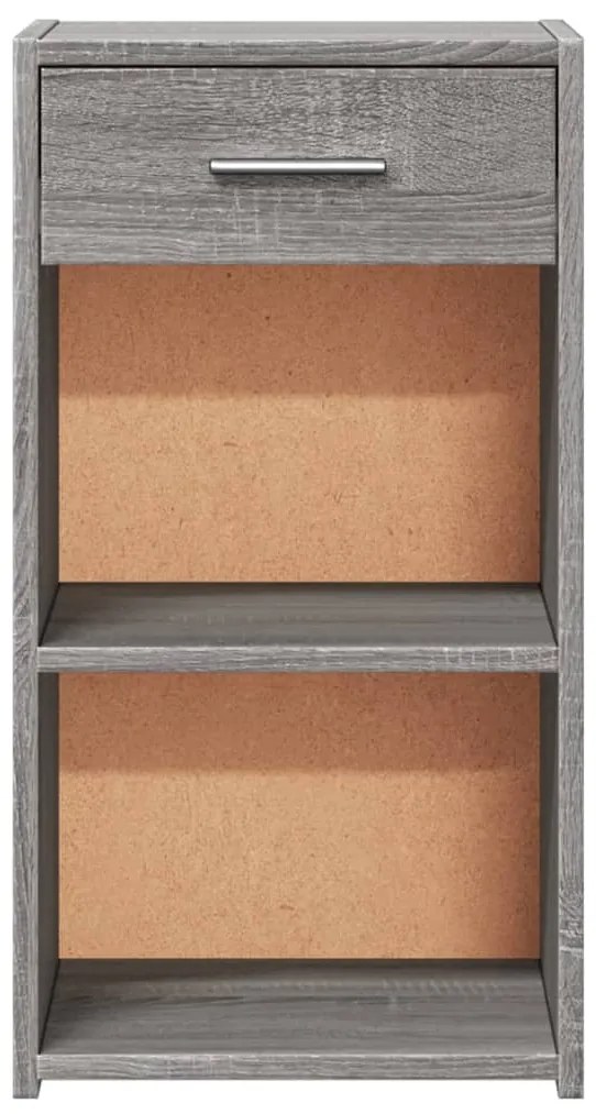 Mesa de cabeceira 35x34x65 cm derivados de madeira cinza sonoma