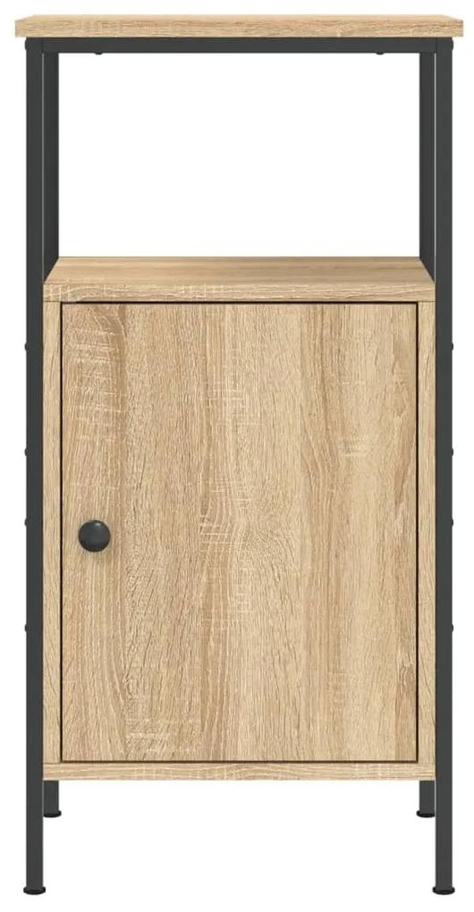 Mesa de cabeceira 41x31x80 cm derivados madeira carvalho sonoma