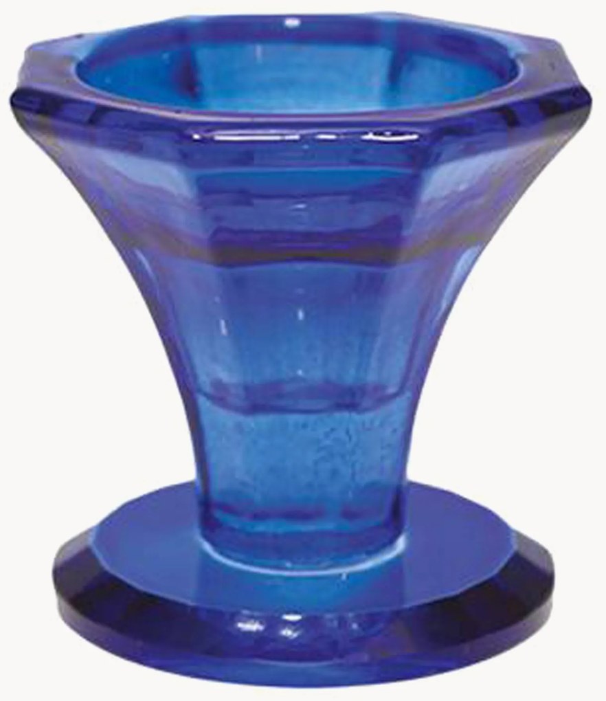 Castiçais em vidro Indigo, conjunto de 2