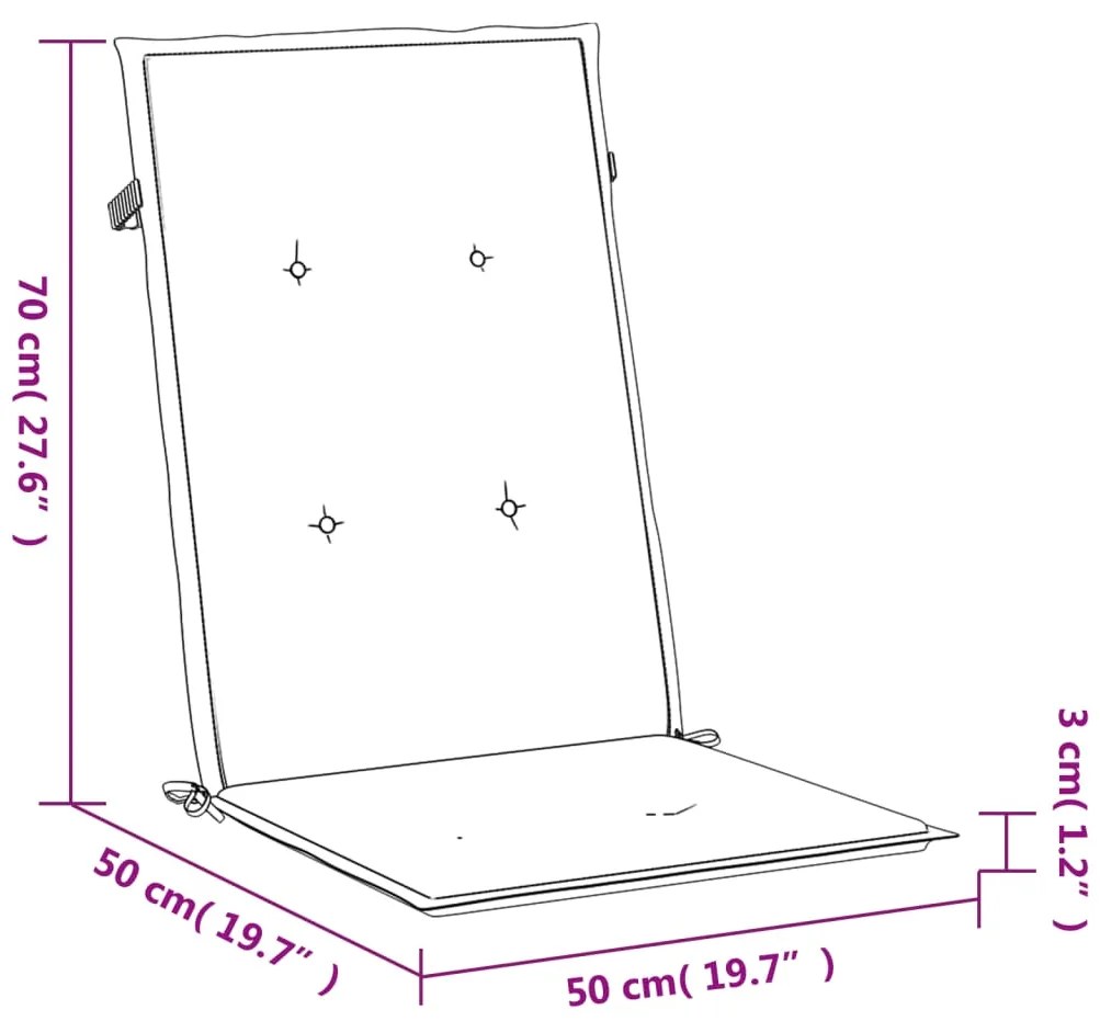 Almofadões para cadeiras altas de jardim 2 pcs tecido antracite