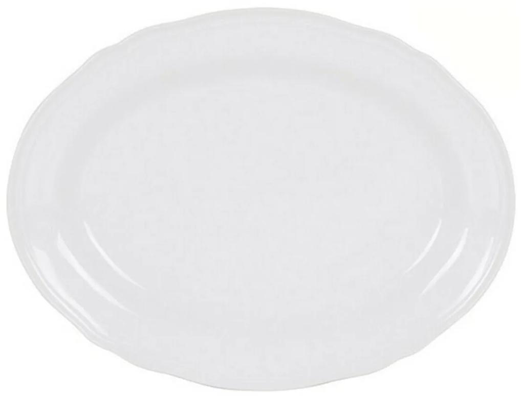 Recipiente de Cozinha Feuille Oval Porcelana Branco (35,5 x 27 cm)