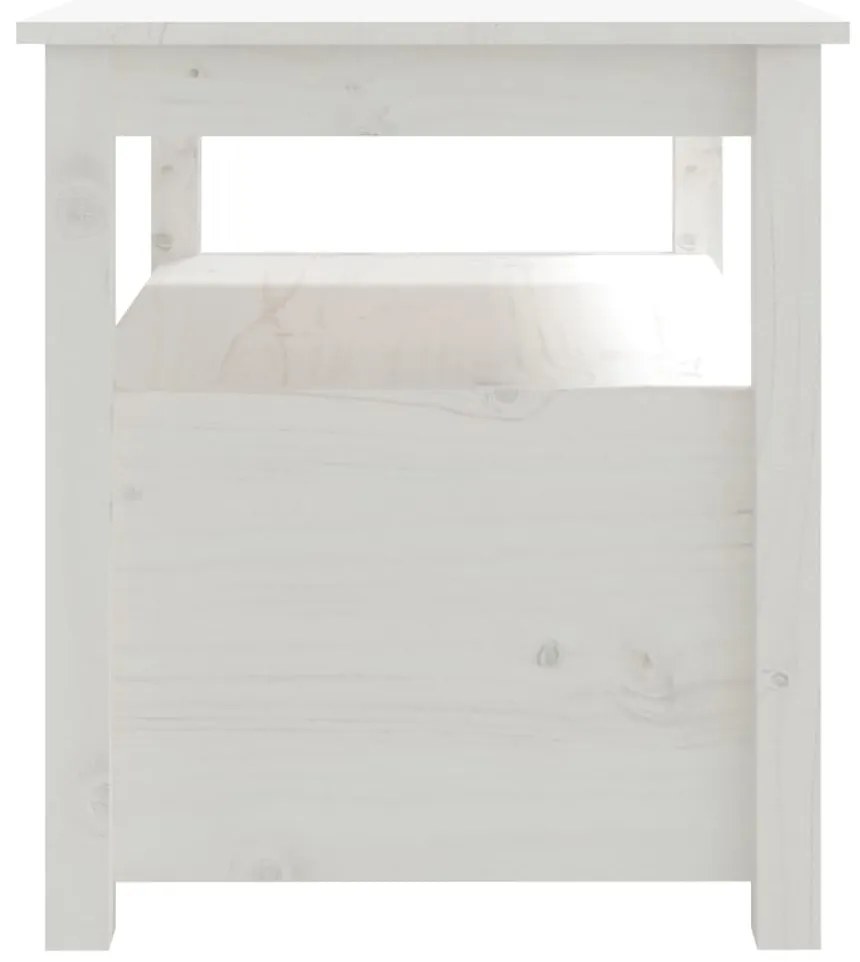 Mesa de centro 71x49x55 cm pinho maciço branco