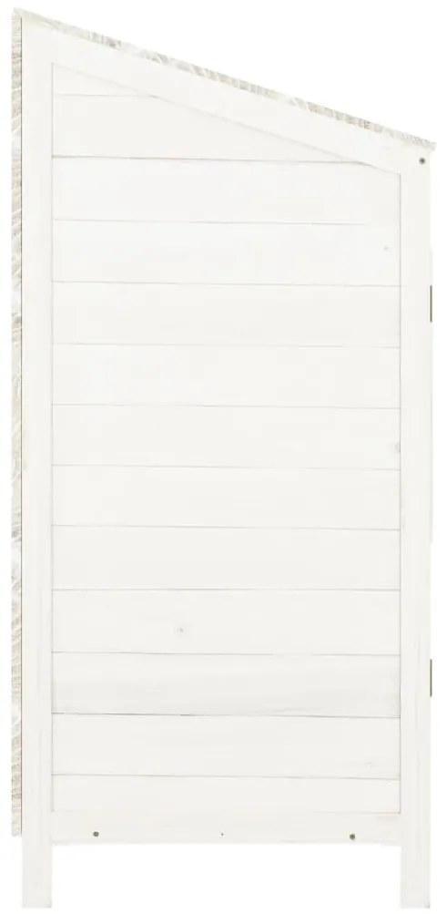 Abrigo de jardim 55x52x112 cm madeira de abeto maciça branco