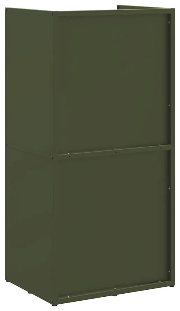 Suporte para lenha aço laminado a frio verde azeitona