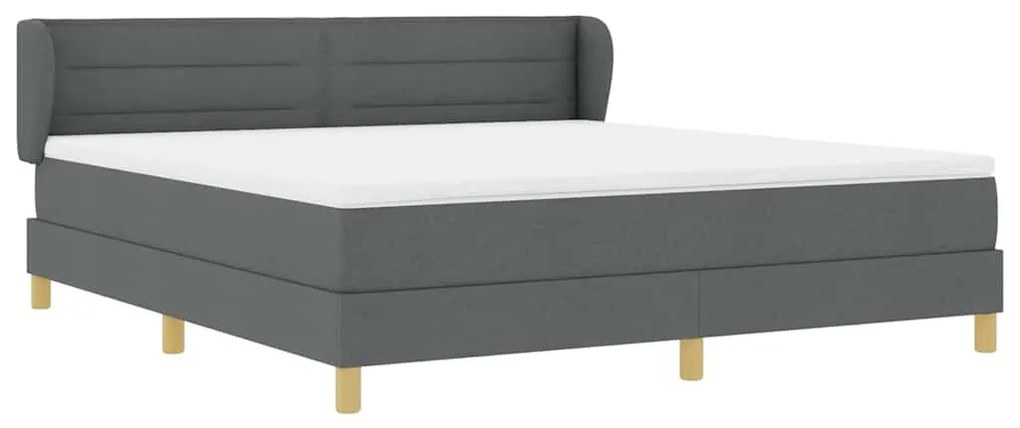 Cama Box Spring vidaXL com Colchão em Cinza Escuro, 180x200 cm de Teci