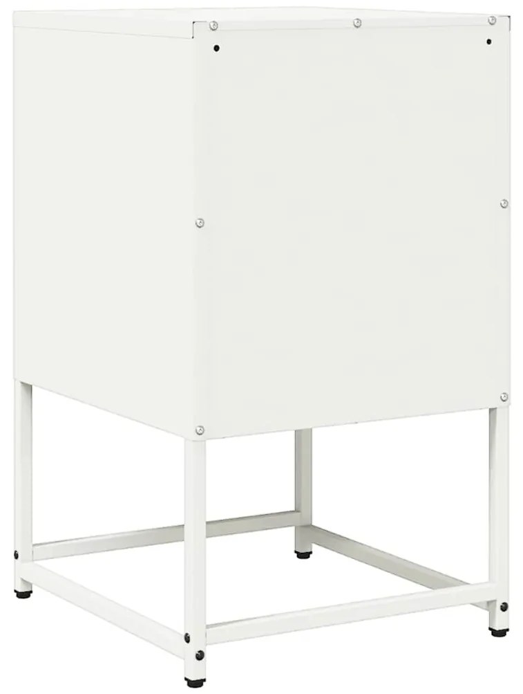 Mesa de cabeceira 36x39x60,5 cm aço laminado a frio branco