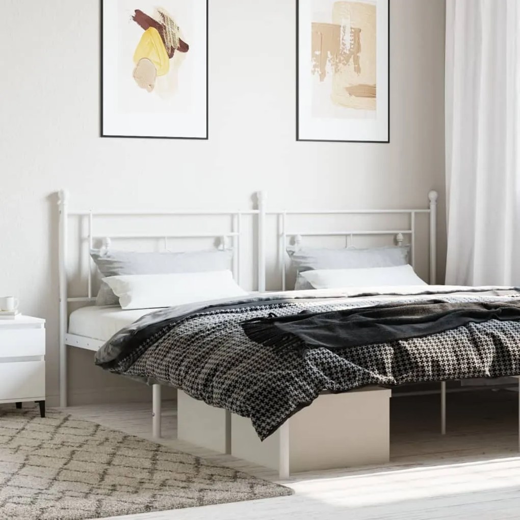 Cabeceira de cama 193 cm metal branco