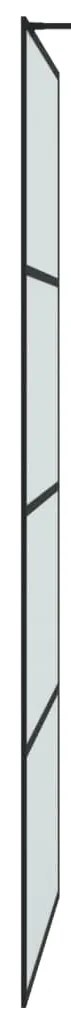 Divisória de chuveiro 90x195 cm vidro opaco ESG preto