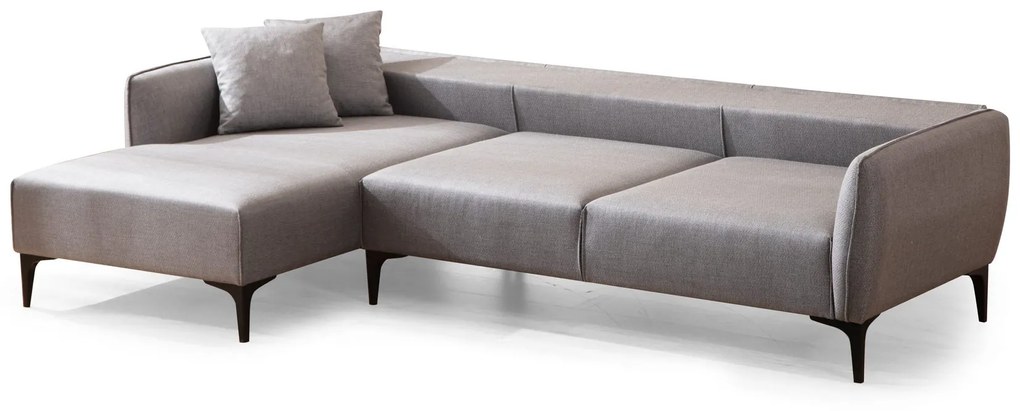 Sofá de Canto Belissimo – Cinzento – 140 x 270 cm