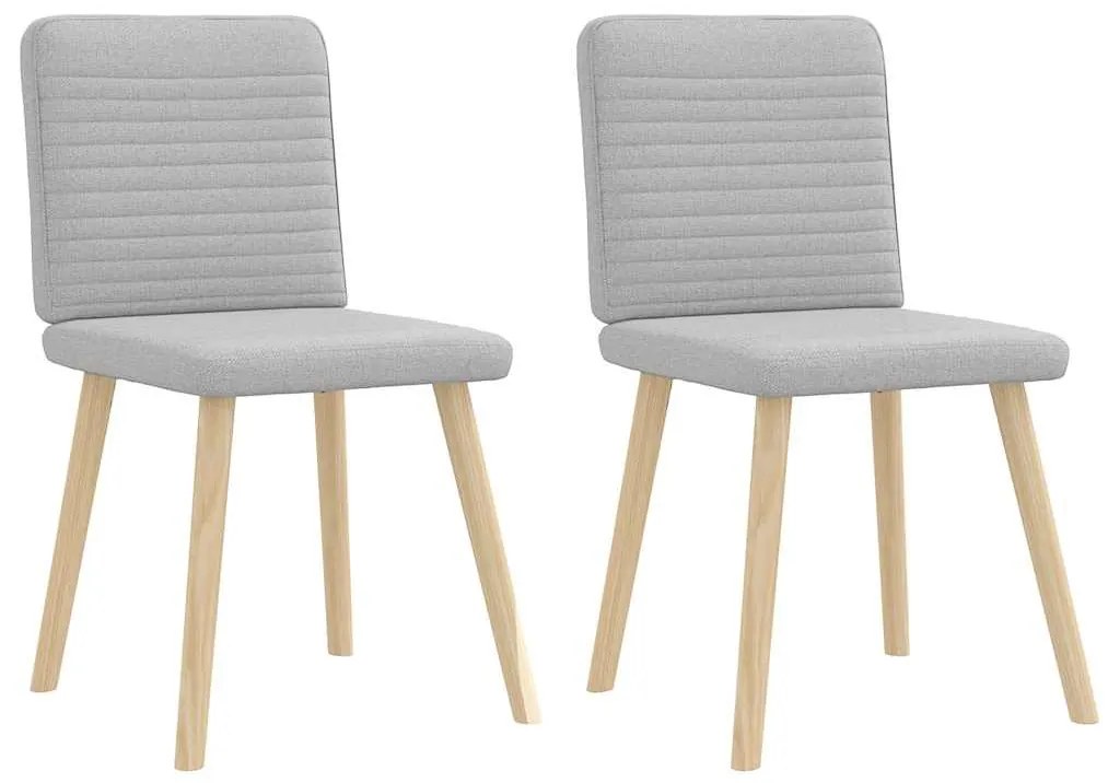 Cadeiras de jantar 2 pcs tecido cinza nuvem