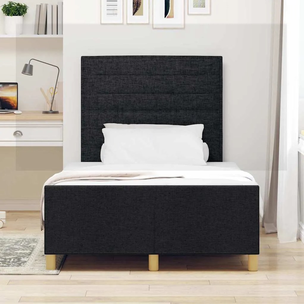 Cama vidaXL Preta 120x200 cm em Tecido