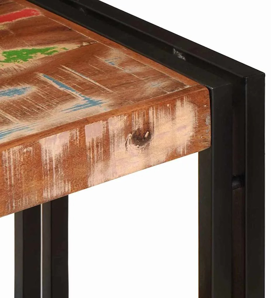 Mesa Consola 160x33x75 cm Madeira Recuperada Sólida