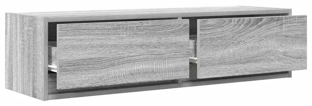 Aparador de TV vidaXL Cinza Sonoma 100x31x25,5 cm Madeira Derivada