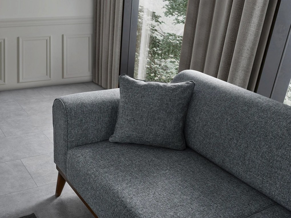 Sofá-Cama de 3 Lugares Cofi – Cinzento Claro – 222x90x80 cm