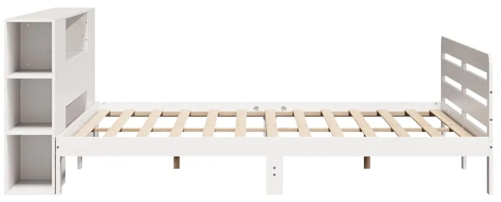 Cama sem colchão 180x200 cm madeira de pinho maciça branco