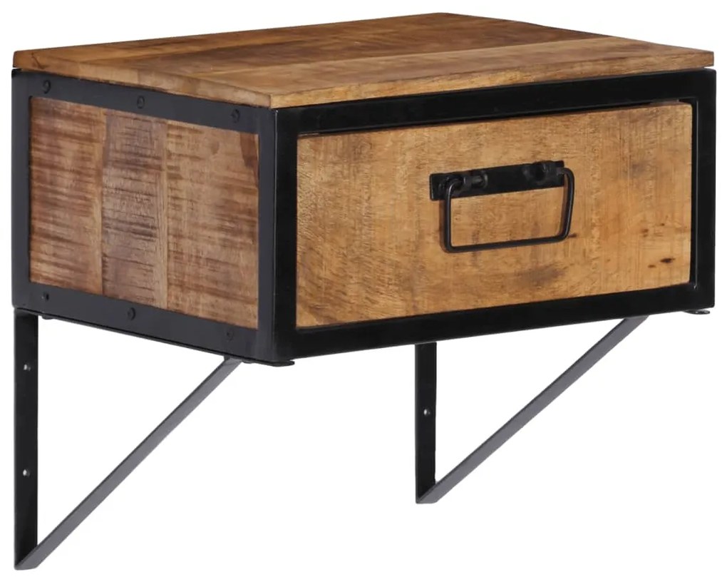 Mesa de cabeceira 40x35x40 cm madeira de mangueira maciça