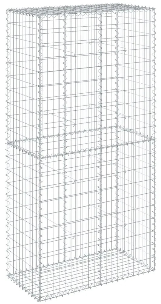 Cesto gabião com cobertura 100x50x200 cm ferro galvanizado