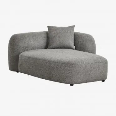 Módulo Chaise Longue Direito Para Sofá Modular Em Chenille Coco Thick Chenille Granite Grey - Sklum