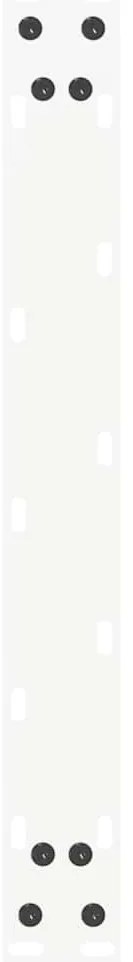 Pés para mesa de centro em formato de U, 2 peças, branco, 50x(30-31) c