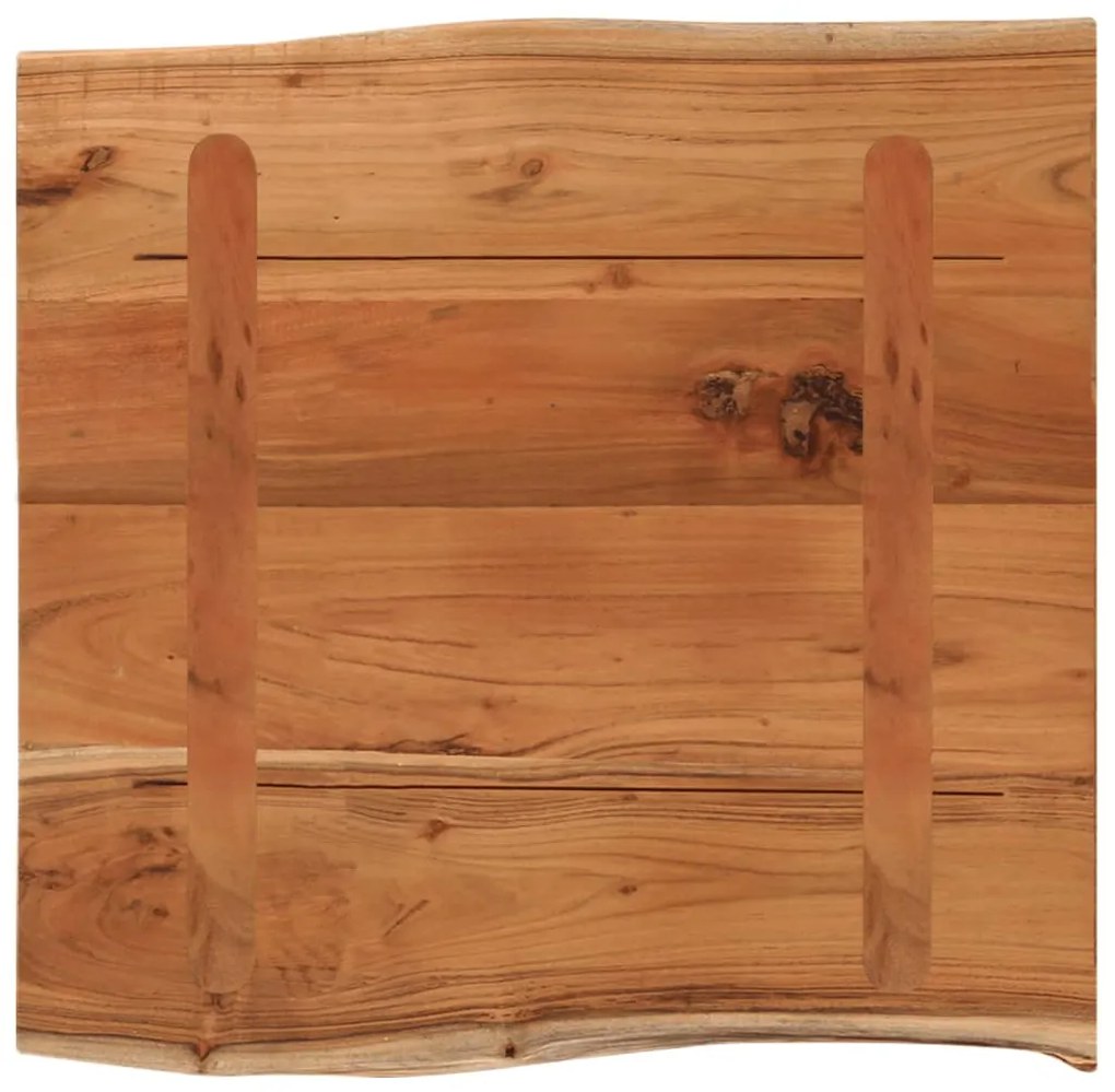 Tampo de mesa retangular borda viva 40x40x2,5 cm acácia maciça