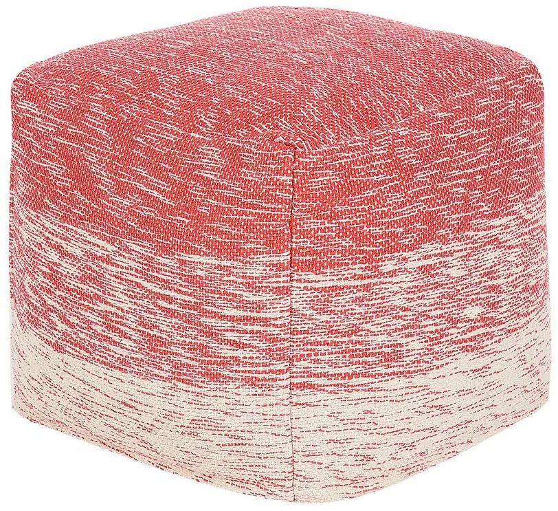 Tamborete 40 x 40 cm vermelho HIRRI Beliani
