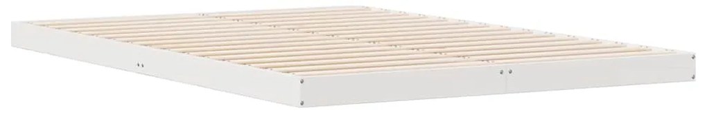 Cama de Chão vidaXL Branca 140x210 cm Madeira Sólida de Pinheiro