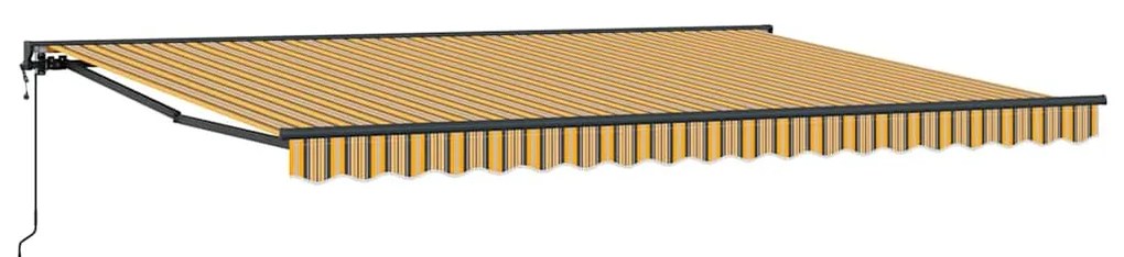 Toldo Retrátil Manual Azul Marinho 450x300 cm Poliéster e Aço