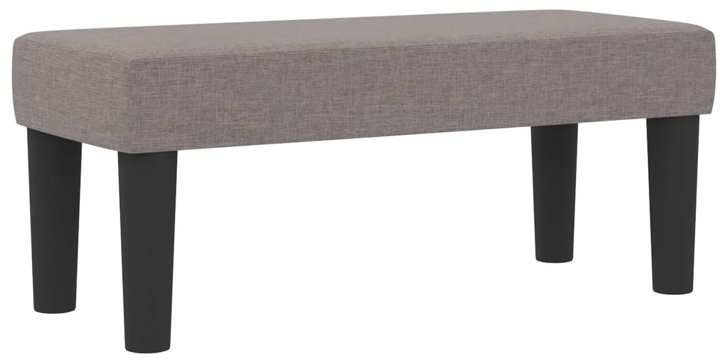 Cama Box Spring com Colchão & Banco Taupe 90x190 cm Tecido