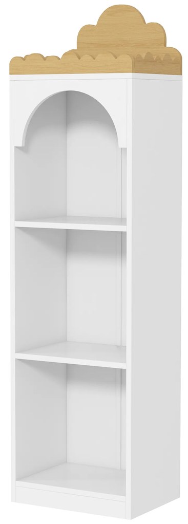 AIYAPLAY Estante Livros Infantil 3 Níveis Prática Escola Dormitório 40x30x1395 cm Branco Madeira Estilo Moderno | Aosom Portugal