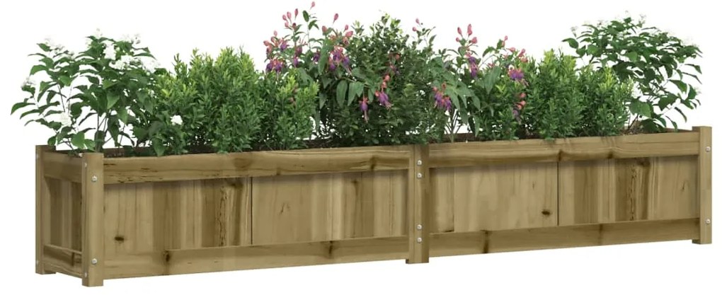 Vasos/floreiras de jardim 2 pcs madeira de pinho impregnada