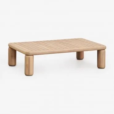 Mesa De Centro Retangular 115x70 Cm Em Madeira De Acácia Ioanis Marrom Acácia Claro - Sklum