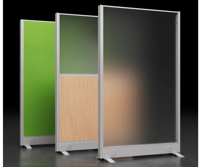 Biombo 1900x1000x60 Vidro Fosco