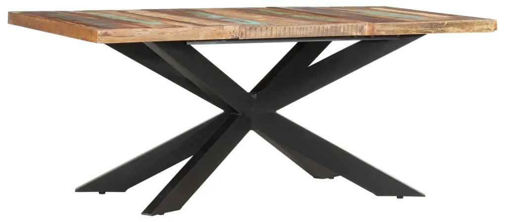 Mesa de jantar 180x90x76 cm madeira recuperada maciça