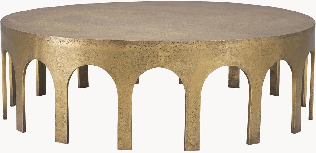 Mesa de centro redonda em metal Gardini