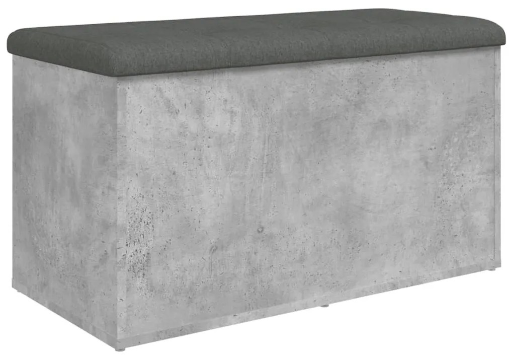 Banco de arrumação 82x42x45 cm derivados madeira cinza cimento