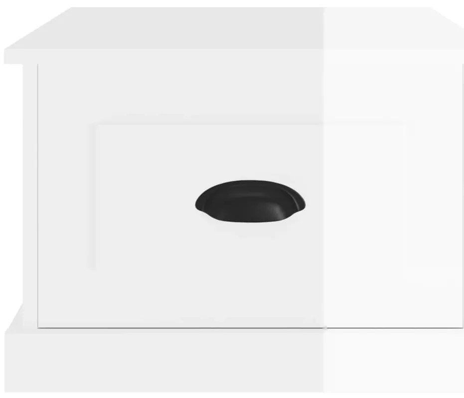 Mesa de centro 50x50x35 cm derivados madeira branco brilhante