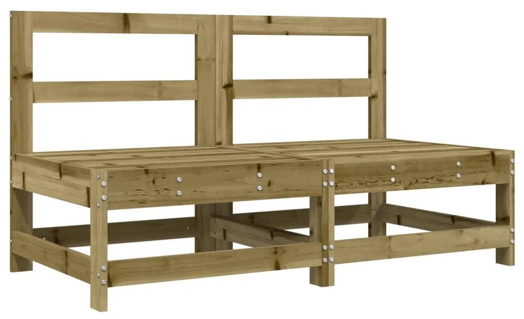 6 pcs conjunto lounge de jardim madeira de pinho impregnada