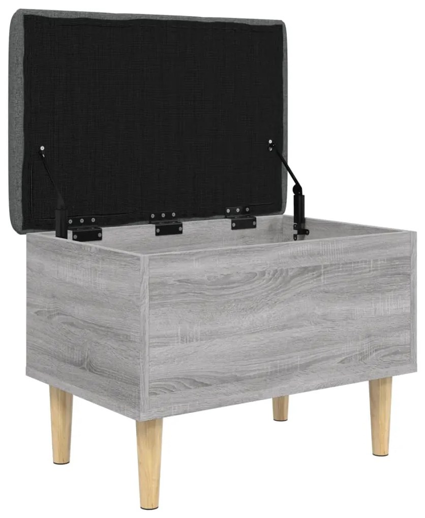 Banco de arrumação 62x42x46cm derivados madeira cinzento sonoma