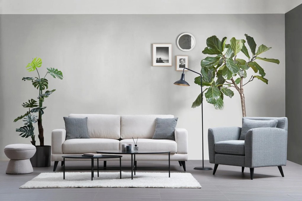 Sofá-Cama 3 Lugares Nordic – Bege – 210x90x85 cm