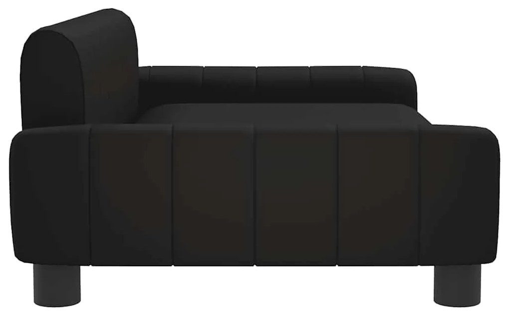 Cama para cães 90x53x30 cm couro artificial preto