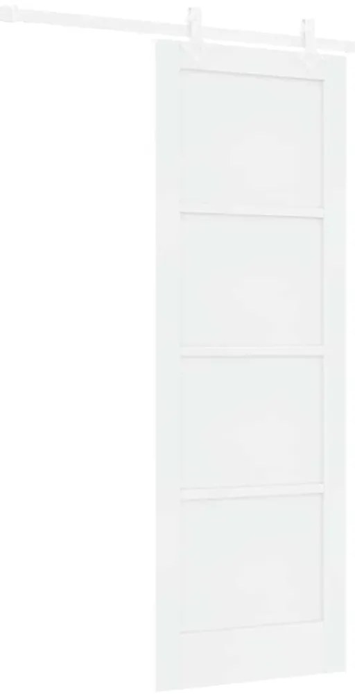 Porta Deslizante vidaXL com Conjunto de Ferragens Branca 73,5x211 cm M
