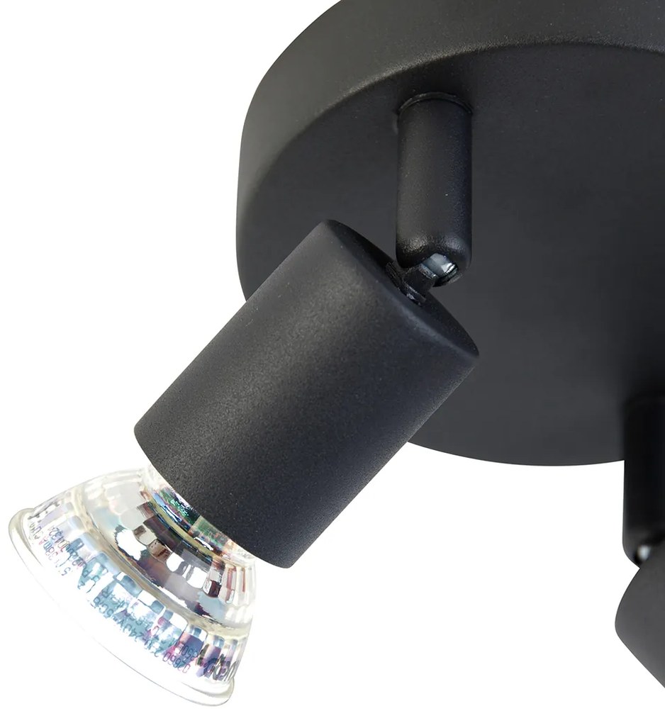 LED Foco inteligente preto inclinável redondo incl. 2 Wifi GU10 - Jeany Moderno