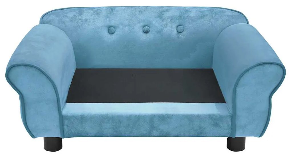 Sofá para cães 72x45x30 cm pelúcia turquesa