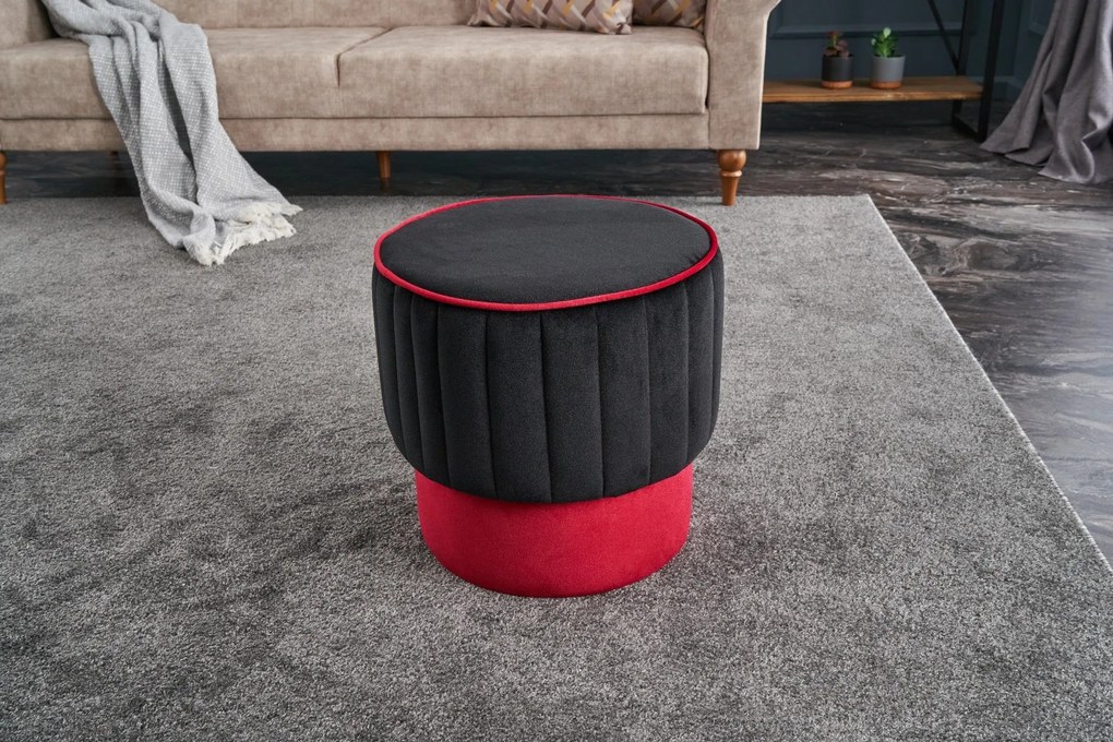 Pouffe Rose – Antracite e Rosa – 40x40x40 cm
