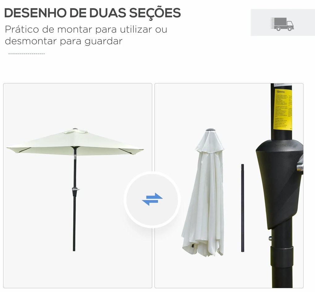 Chapéu de Sol de Jardim Ø230x216 cm Chapéu de Sol de Terraço com Teto