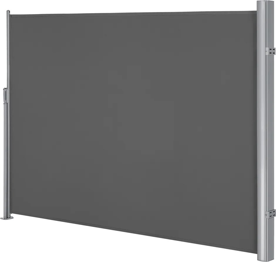 Toldo lateral, cortina lateral extensível 160,1 x 300,1 cm, proteção visual antracite