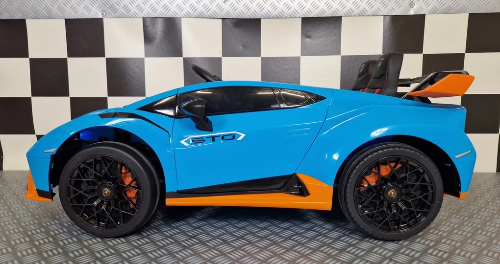 Carro eletrico bateria crianças 12V Lamborghini Huracan STO drift Azul