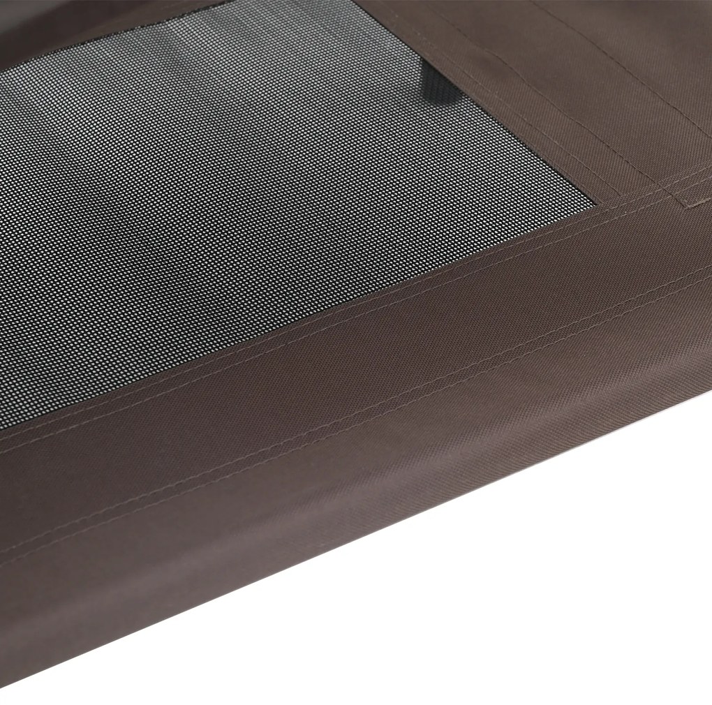 Cama Elevada para Cão Castanha Metal 76 x 62 x 70.5 cm Dobrável