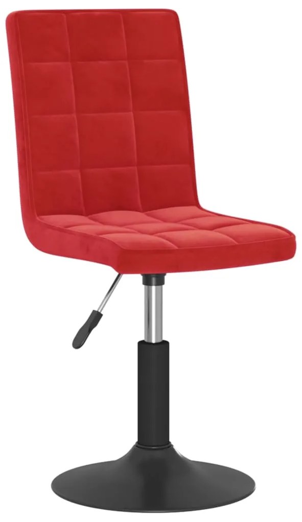 Cadeiras de jantar giratórias 2 pcs veludo vermelho tinto