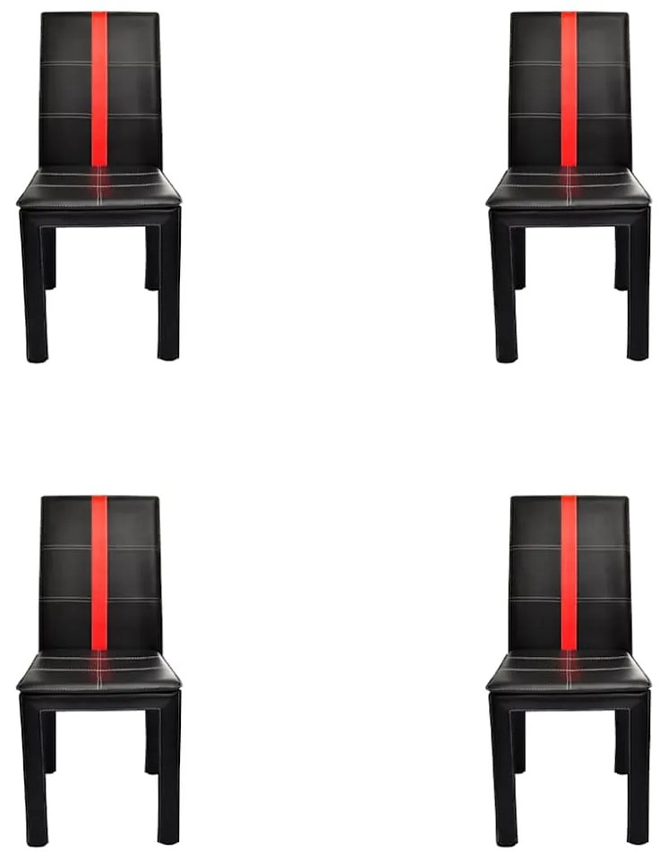 Cadeiras de Jantar 4 pcs Preto 46 x 38.5 x 91 cm